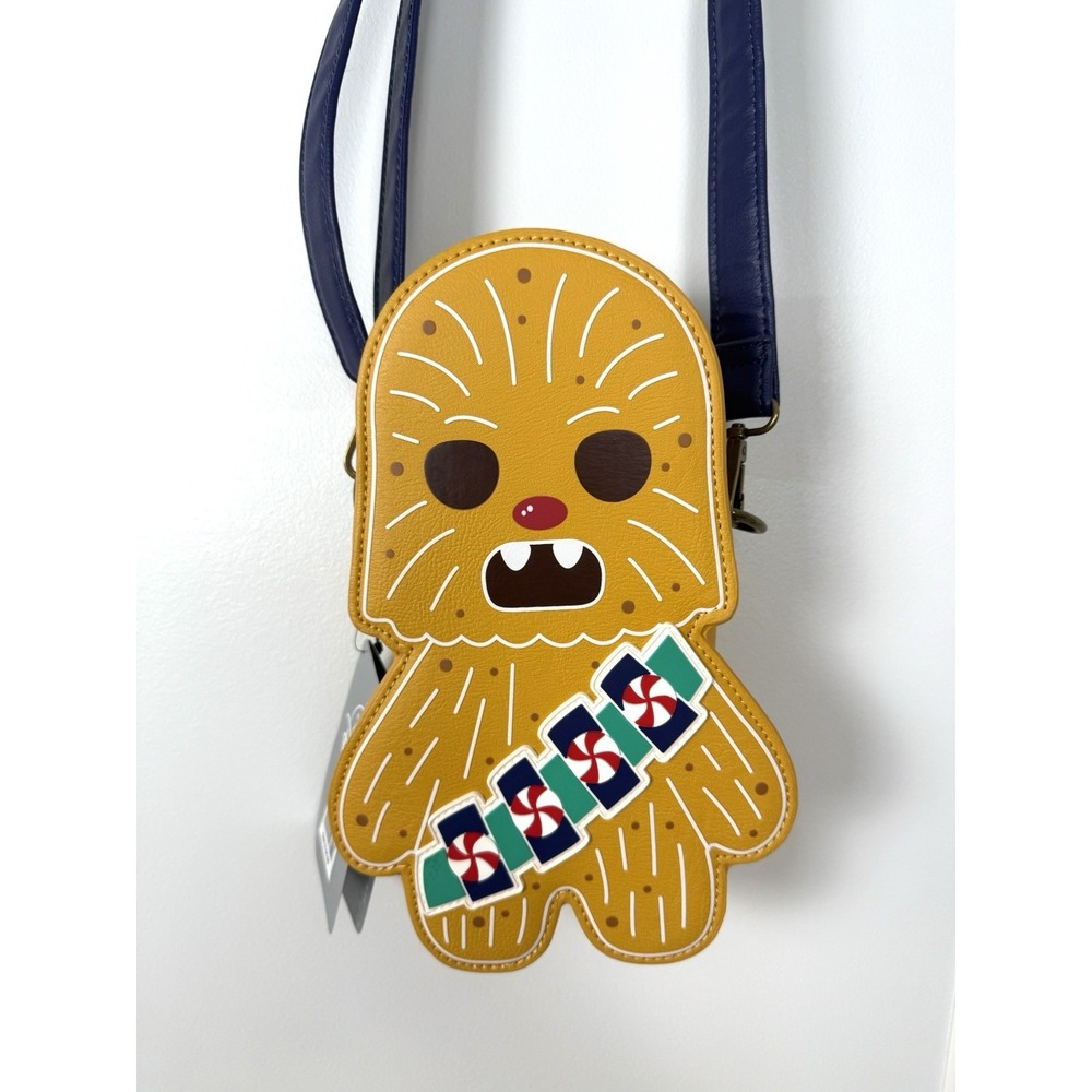 Disney Parks Loungefly Tote Star Wars Chewbacca Holiday Crossbody Bag NWT - Picture 2 of 7